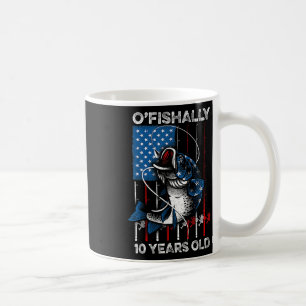 Ofishally 10 Year Old Shirt 10th Birthday Fishing  Coffee Mug