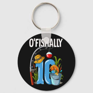 O'fishally 10 Years Old 10th Birthday Fishing Key Ring