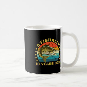 Ofishally 10 Years Old Funny Fishing Birthday Fish Coffee Mug
