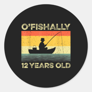 Ofishally 12 Year Old Shirt 12th Birthday Vintage  Classic Round Sticker