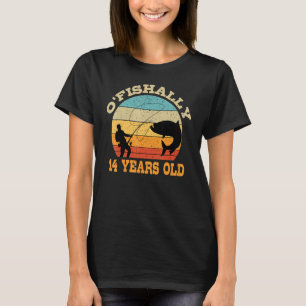 O'Fishally 14 Years Old Fishing Birthday Theme Par T-Shirt