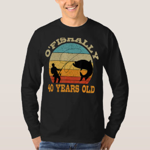 O'Fishally 40 Years Old Fishing Birthday Theme Par T-Shirt