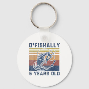 Ofishally 5 Year Old Shirt 5th Birthday Fishing Us Key Ring
