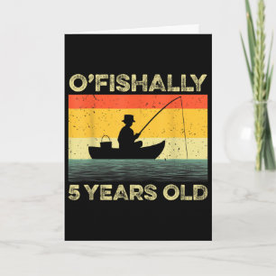 Ofishally 5 Year Old Shirt 5th Birthday Vintage Fi Card