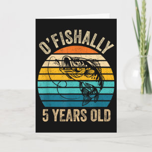 Ofishally 5 Year Old Shirt 5th Birthday Vintage Fi Card