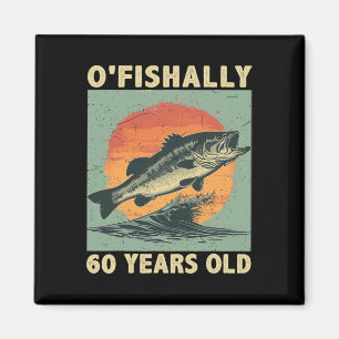 Ofishally 60 Years Old 1965 Fishing Fisherman 60th Magnet