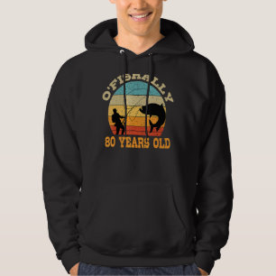 O'Fishally 80 Years Old Fishing Birthday Theme Par Hoodie