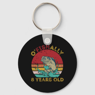 Ofishally 8 Years Old Funny Fishing Birthday Fishe Key Ring