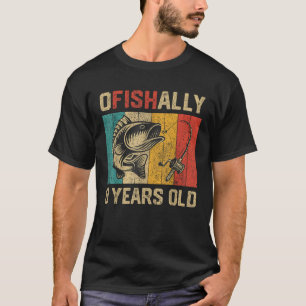 Ofishally 9 Years Old Funny Fishing Birthday Fishe T-Shirt