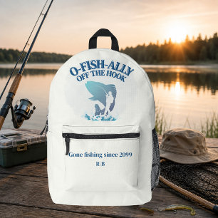 Ofishally Off The Hook Men's Retirement Party Printed Backpack
