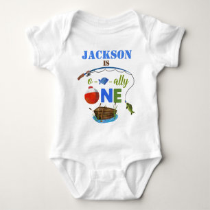Ofishally ONE baby bodysuite O-fish-ally Big ONE Baby Bodysuit