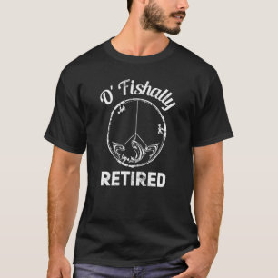Ofishally Retired Fishing Retro Retirement 9 T-Shirt