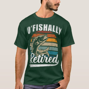 Ofishally retired fishing Senior Vintage Fish Funn T-Shirt