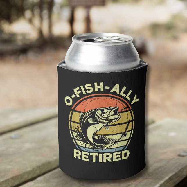 Ofishally Retired Funny Fishing Can Cooler (Creator Uploaded)