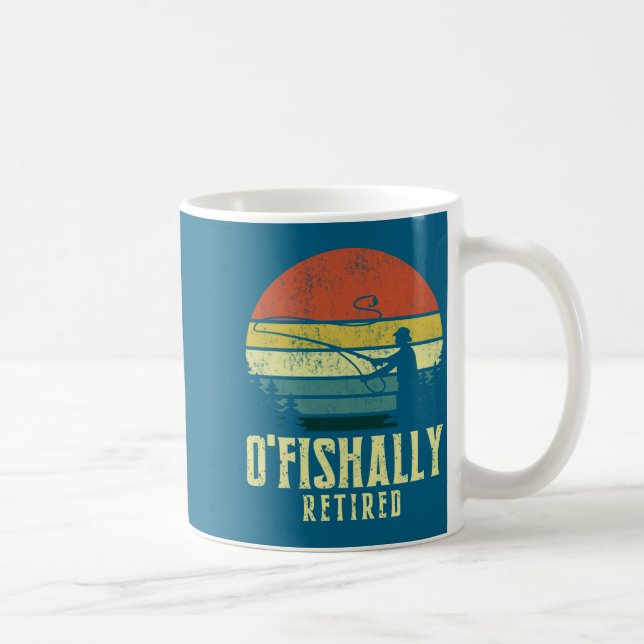 Ofishally Retired Funny Fishing Retirement  Coffee Mug (Right)