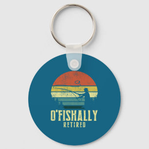 Ofishally Retired Funny Fishing Retirement  Key Ring
