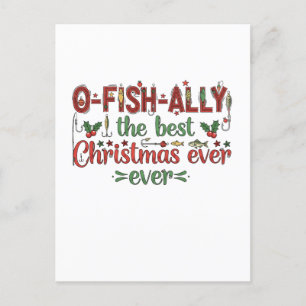 Ofishally The Best Christmas Ever Fisher Announcement Postcard