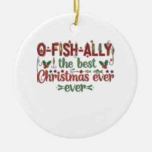 Ofishally The Best Christmas Ever Fisher  Ceramic Tree Decoration