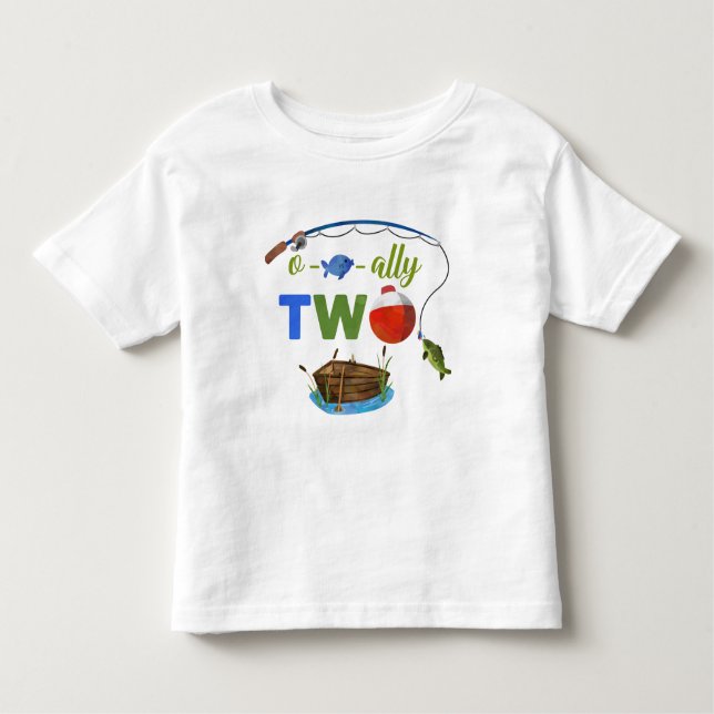 Ofishally TWO baby T-shirt O-fish-ally TWO boy (Front)