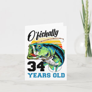Ofishally &#; Years Old &#; th Birthday Fishing B Card