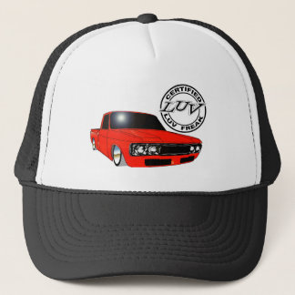 OG LUV Freak Design Slammed in Red Trucker Hat