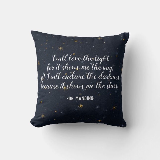 Og Mandino Stars Quote Celestial Cushion (Front)