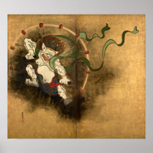 Ogata Kōrin Thunder God Poster