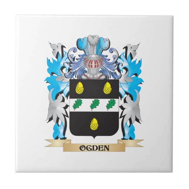 Ogden Coat of Arms - Family Crest Tile (Front)