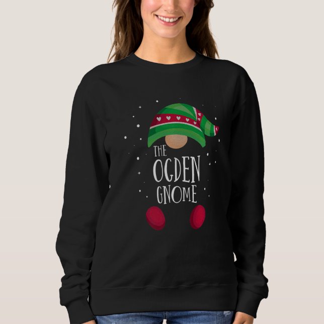 Ogden Gnome Family Matching Christmas Pajamas   Sweatshirt (Front)