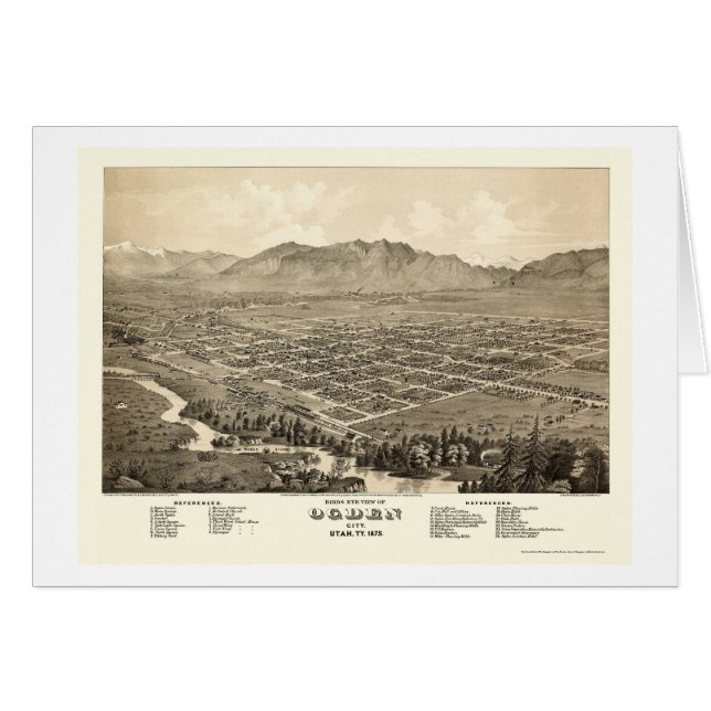 Ogden, UT Panoramic Map - 1875 (Front Horizontal)
