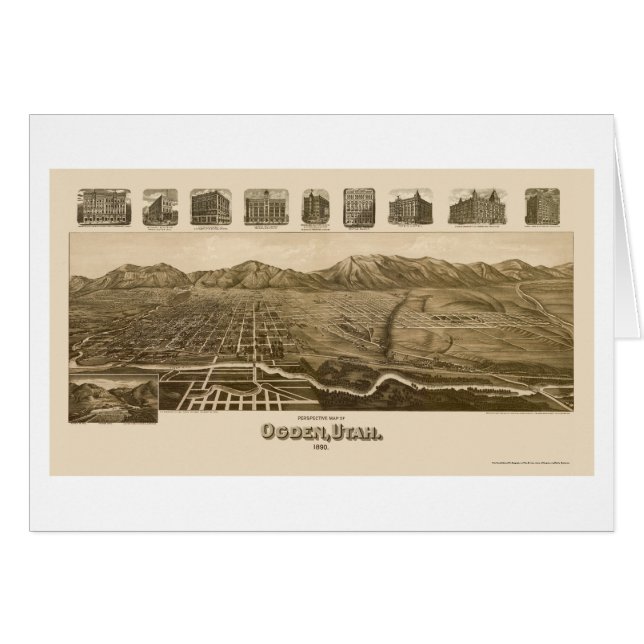 Ogden, UT Panoramic Map - 1890 (Front Horizontal)
