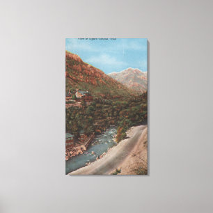Ogden, Utah - Ogden Canyon View & River Canvas Print