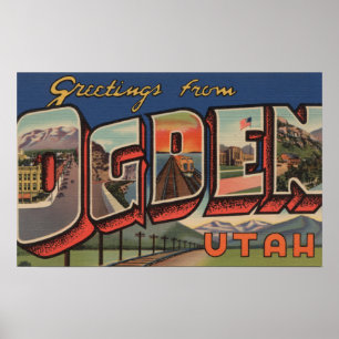 Ogden, Utah (Railroad) - Large Letter Scenes Poster