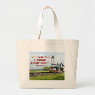 Ogdensburg Harbour Lighthouse, New York Large Tote Bag
