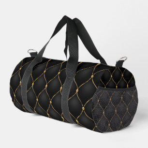 Ogee Black Gold Diamonds Tufted Duffle Bag