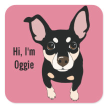 Oggie Min Pin Miniature Pinscher Sticker