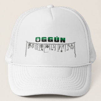 Oggun trucker hat, all white hat