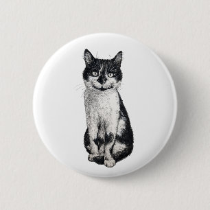 Ogie the cat 6 cm round badge