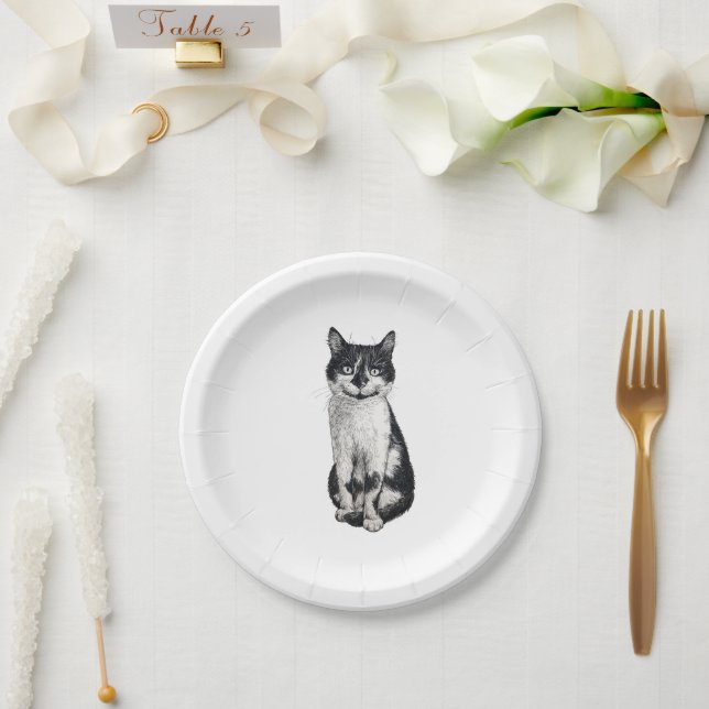 Ogie the cat paper plate (Wedding)