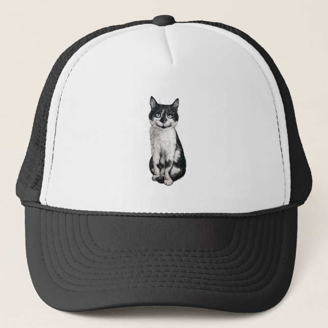 Ogie the cat trucker hat (Front)
