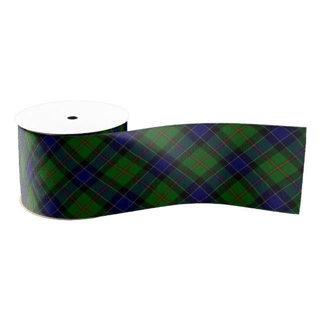 Ogilvie tartan blue green plaid grosgrain ribbon (Spool)