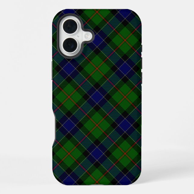 Ogilvie tartan blue green plaid iPhone case (Back)