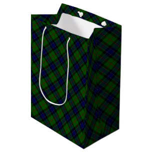 Ogilvie tartan blue green plaid medium gift bag