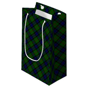 Ogilvie tartan blue green plaid small gift bag