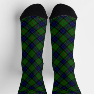 Ogilvie tartan blue green plaid socks