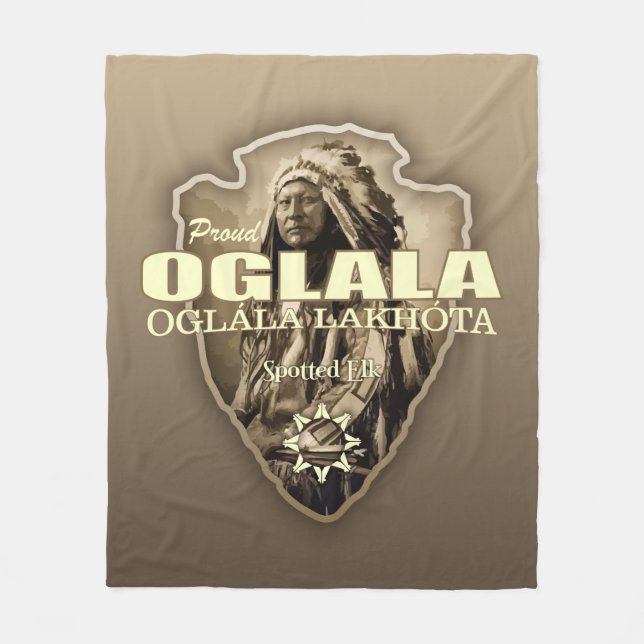 Oglala Lakota (arrowhead) Fleece Blanket (Front)