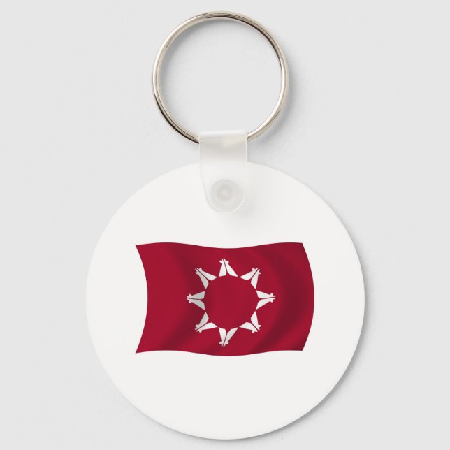 Oglala Lakota Flag Keychain (Front)
