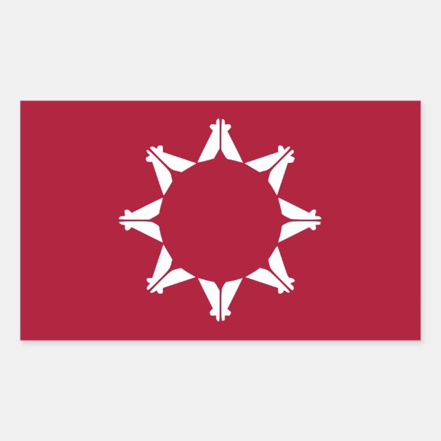 Oglala Lakota Sioux Flag Rectangular Sticker (Front)