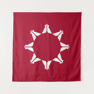 Oglala Lakota Sioux Flag Tapestry