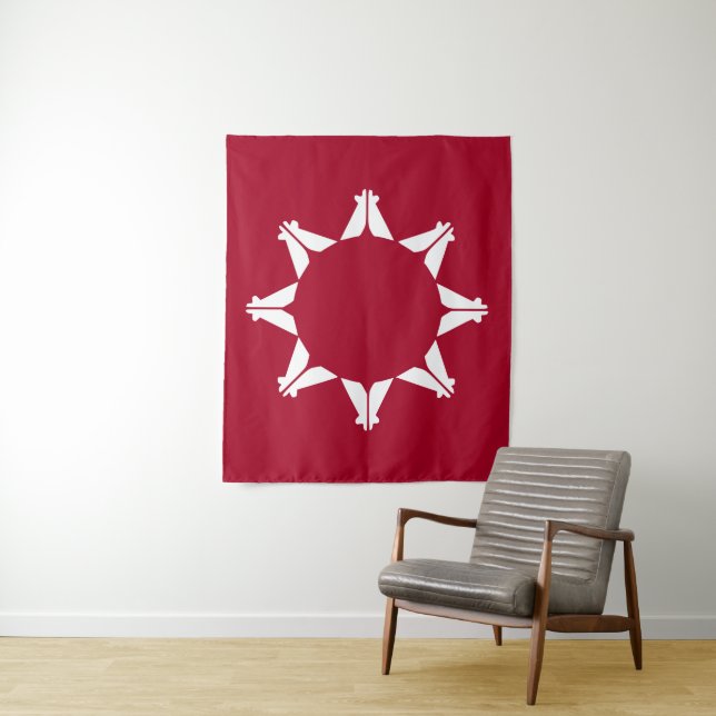 Oglala Lakota Sioux Flag Tapestry (In Situ)